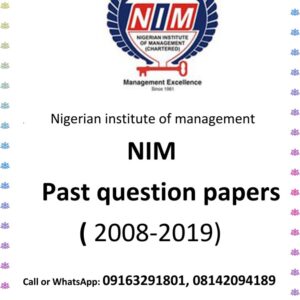NIM-NYSC Past Question Papers