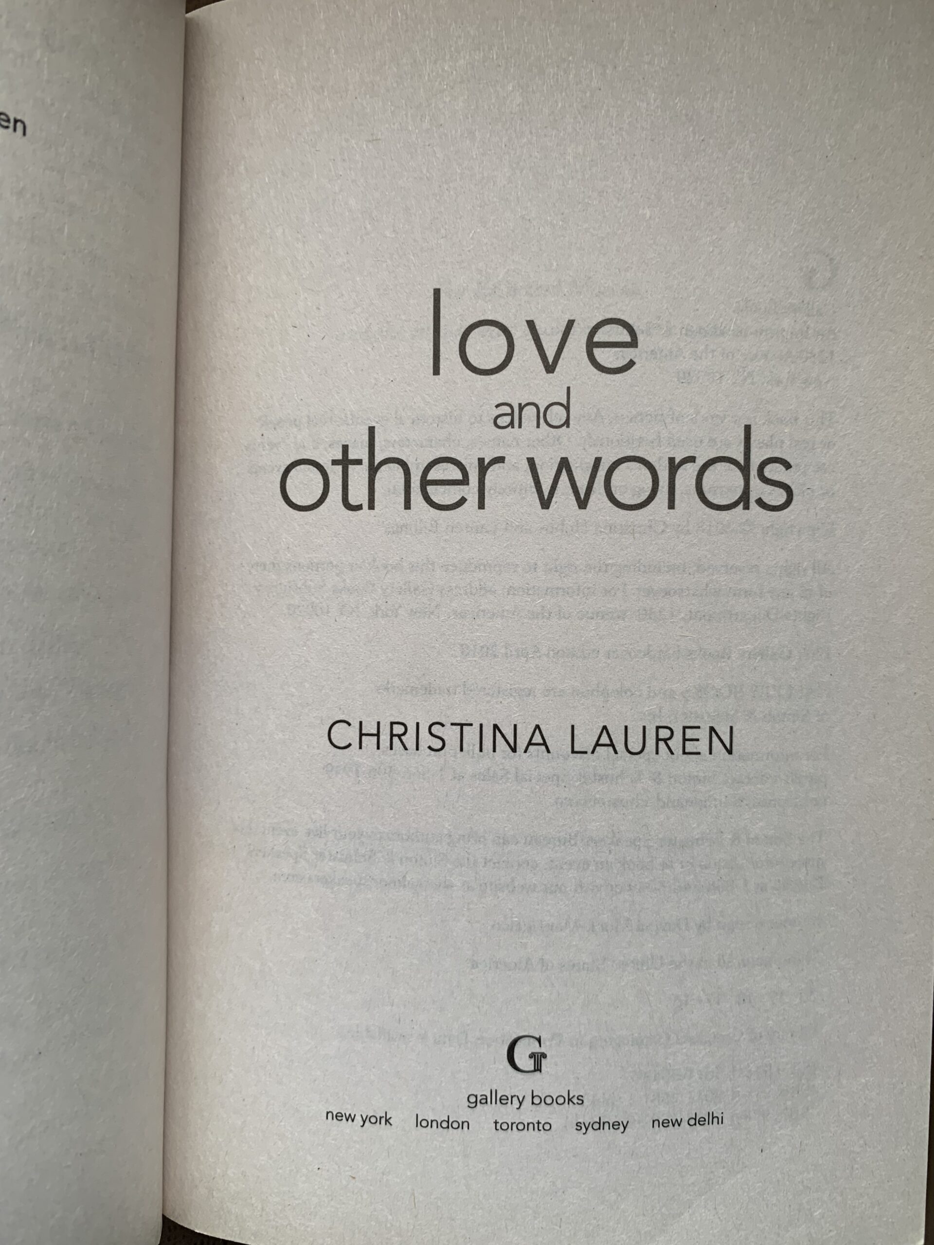 Love & Other Words by Christina Lauren - Image 3