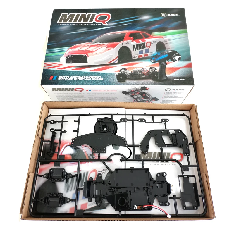 1:28 Scale Mini 4WD RC Model Car Self-Assembly Construction Kit Radio Control Toy Car Similar Tamiy - Image 3