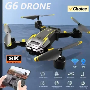 JHD G6 WIFI Aerial Drone 8K HD Camera GPS Obstacle Avoidance RC Helicopter FPV Professional Foldable Quadcopter Helicopter Toys