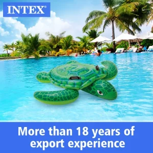 INTEX 57524 LIL’ Sea Turtle Ride on for Children Inflat Toy With 2 Heavy Duty Handles for Kids Inflatable Sea Turtle Ride on