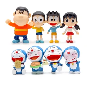 High Quality 8pcs/lot Kid Gifts Collection Japan Anime Micro Customized  PVC Doraemon Action Figures Toys
