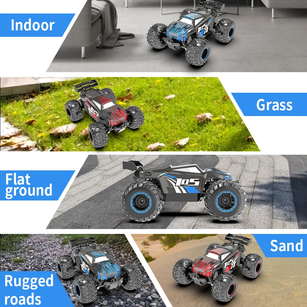 JJRC Q105 Hot Sells Remote Control Off-road Dual Drive High Speed Form Competitive Bigfoot Non-slip Toy RC Car - Image 3