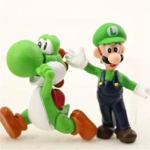 Hot Anime Mario Action Figure, 6pcs/set Mario Bros Figure Doll, Cake Topper Maria Figure Toy for Gift