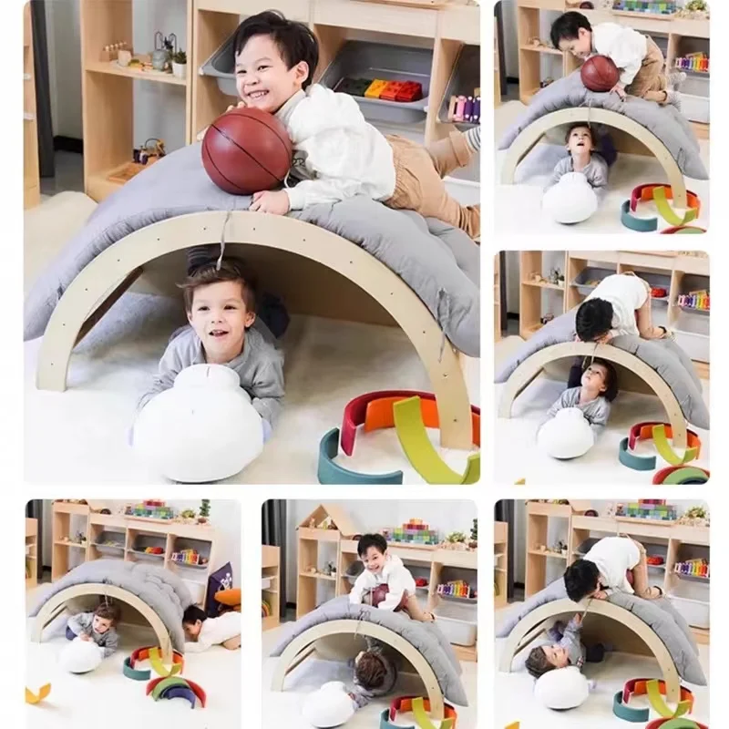 Customized  Wooden Climbing Frame Baby Piklers Early Education Wooden Toys Educational Wooden Toys for Kids - Image 2