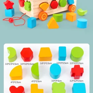 New Design Hot Sale Baby Educational Digital Matching Game Wooden Number Puzzles Pull Cube Toys