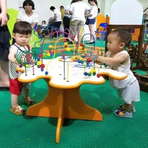 Best Sale Baby Educational Wooden Classic Bead Maze with Table Wooden Bead Maze Toy for Child