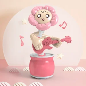 Top selling Fluffy Customized educational toy for kids shaking and singing Dancing sunflower toy