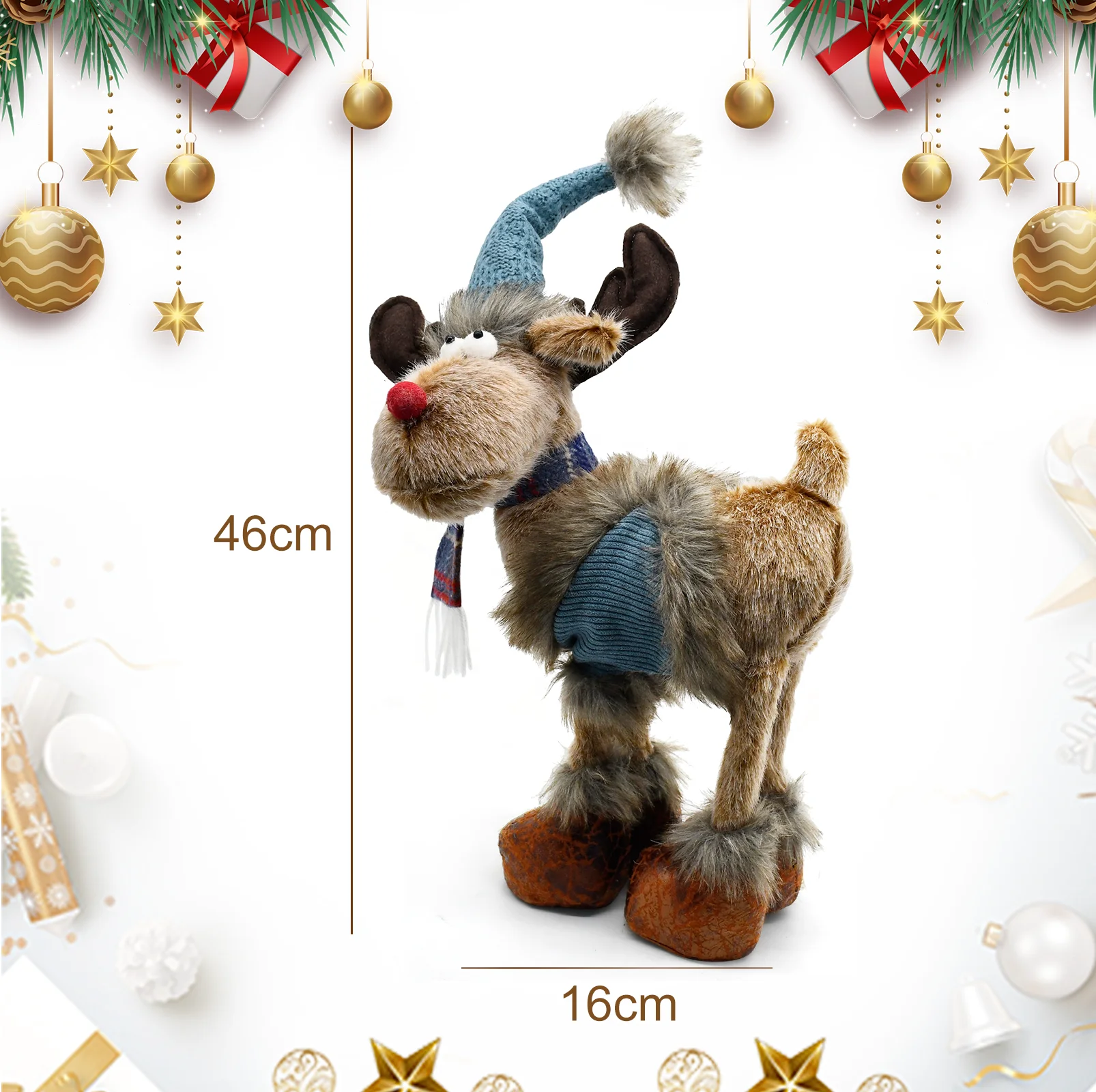 New Product Ideas 2023 Wholesale Cheap Reindeer Stuffed Animal Plush Toy for Christmas Decoration