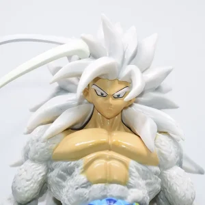 24cm Anime Super White Hair GK Goku Action Figure Super Saiyan Goku Vegeta Figura Pvc Model Toy for Kid
