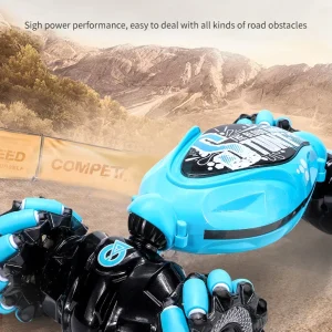Remote Control Car Electronic Toys 4WD 1:16 Stunt Big RC Car With LED Light Gesture Induction Deformation Twist Climbing