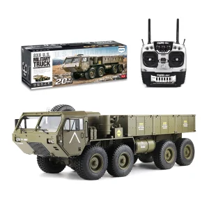 Remote Control Military Army Trucks Toy HG-P801 PRO Acousto-optic 8CH Version U.S. Military Truck With Sound and Light