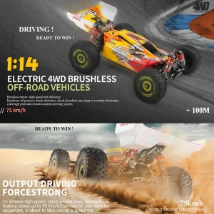 2025 New 144001 Racing RC Car 144010 2.4G 70 km/h Brushless Motor 4WD High Speed Off-Road Drift RC Toys for Kids and Adults Gift