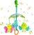 Crib Stroller Pendant Toy Music Whirling Plush Cute Cartoon Toy Soothing Hand-eye Coordination Rattle Toy